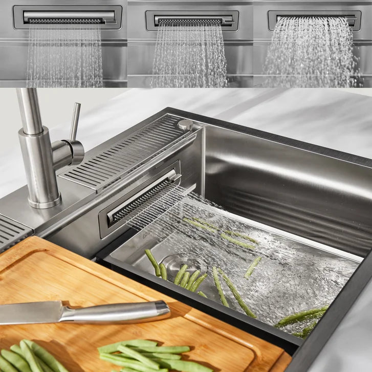 FORNO ACQUA D-WP31 33 in. Stainless Steel Kitchen Sink Workstation