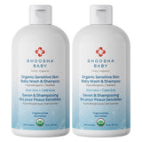 Shoosha Organic Sensitive Skin Baby Wash & Shampoo, 2 x 251.4 mL
