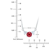 Round Cut Ruby and Diamond Pendant (0.25 ctw)