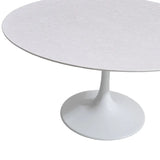Orchid Round Solid Quartz Dining Table, 132,1 cm (52 in.) diameter