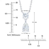 Pear Cut and Round Brilliant Diamond Necklace (1.00 ctw)