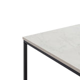 Appollo Josiane Metal Coffee Table with Marble Top