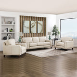 Prospera Home Jensen Top-grain Leather Sofa and 2 Chairs