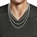 High Polish and Diamond Cut Round Box Chain