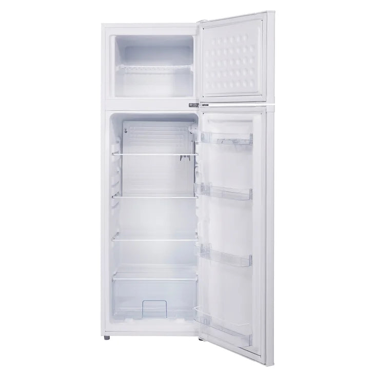 Unique 9.0 cu. ft. White Solar Powered Top Mount Refrigerator