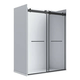 Appollo Geneva 60 in. Alcove Shower Kit in Matte Black