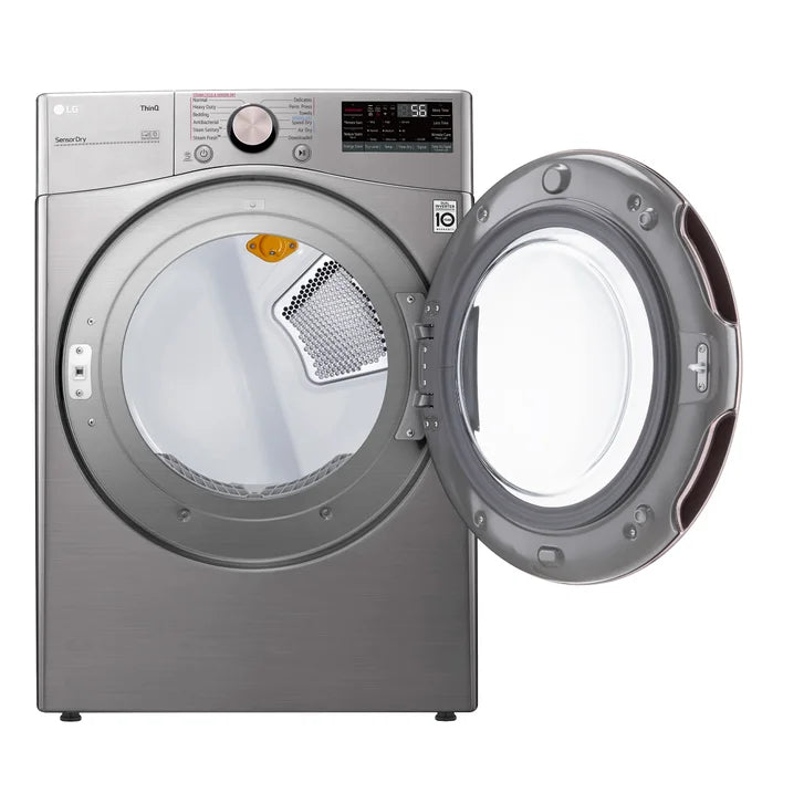 LG Graphite Steel 7.4 cu. ft. Electric Steam Dryer with AI Dry and ThinQ Technology