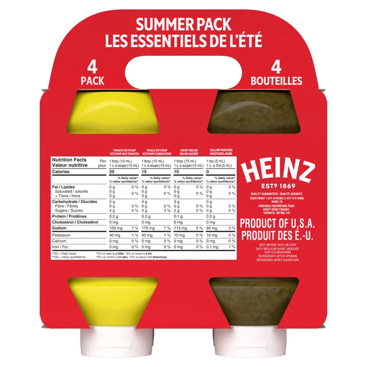 Heinz Summer Pack, 4 × 750 mL