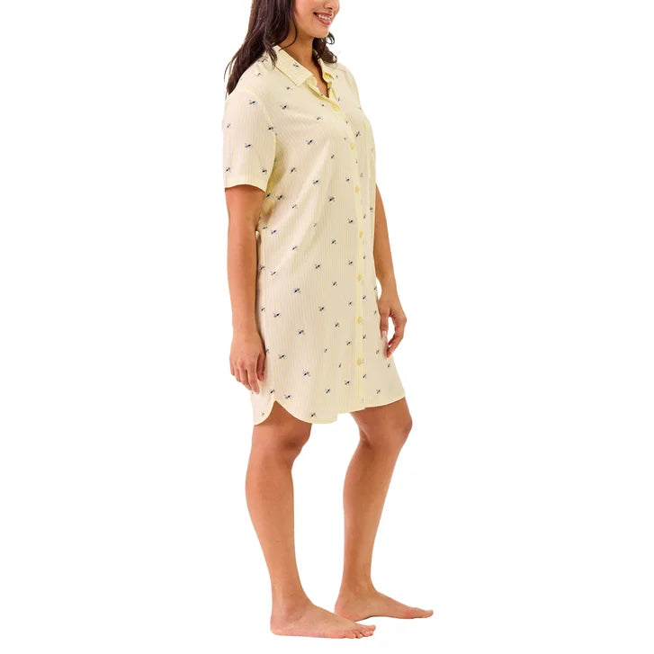Martha Stewart Women's Notch Collar Nightshirt, 2-pack