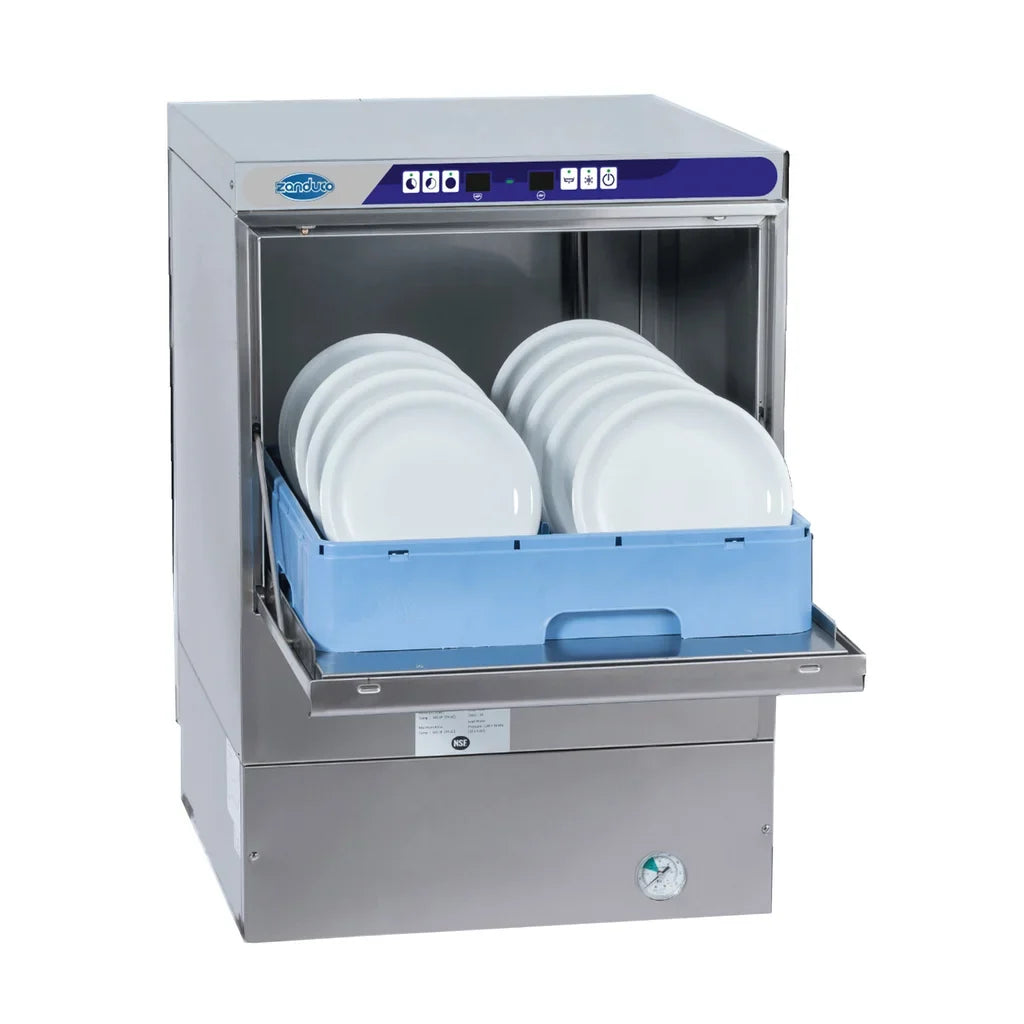 Zanduco 23 in. Commercial Stainless Steel High Temperature Undercounter Dishwasher