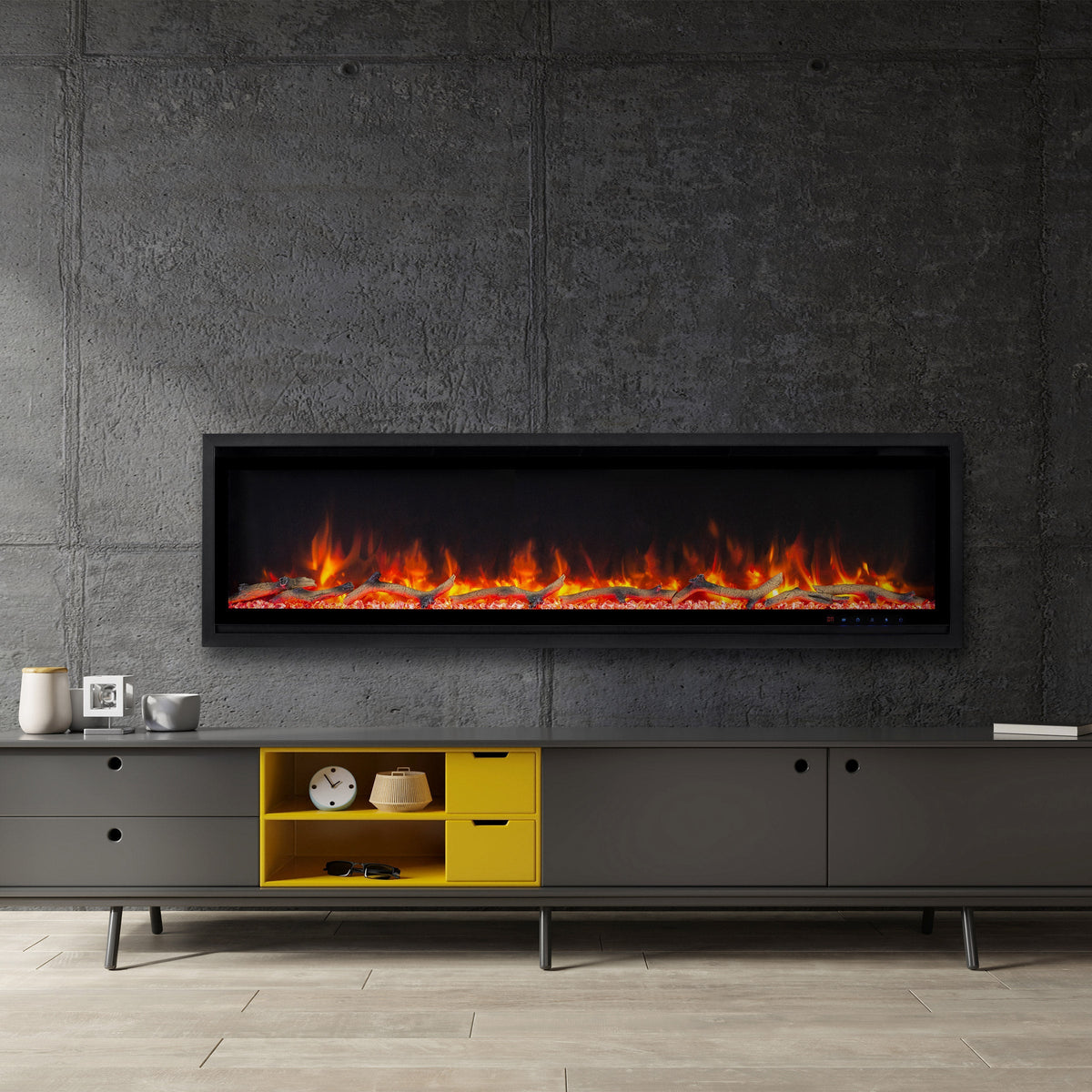 Paramount Kennedy II 106.7 cm (42 in.) Wall Mounted Electric Fireplace