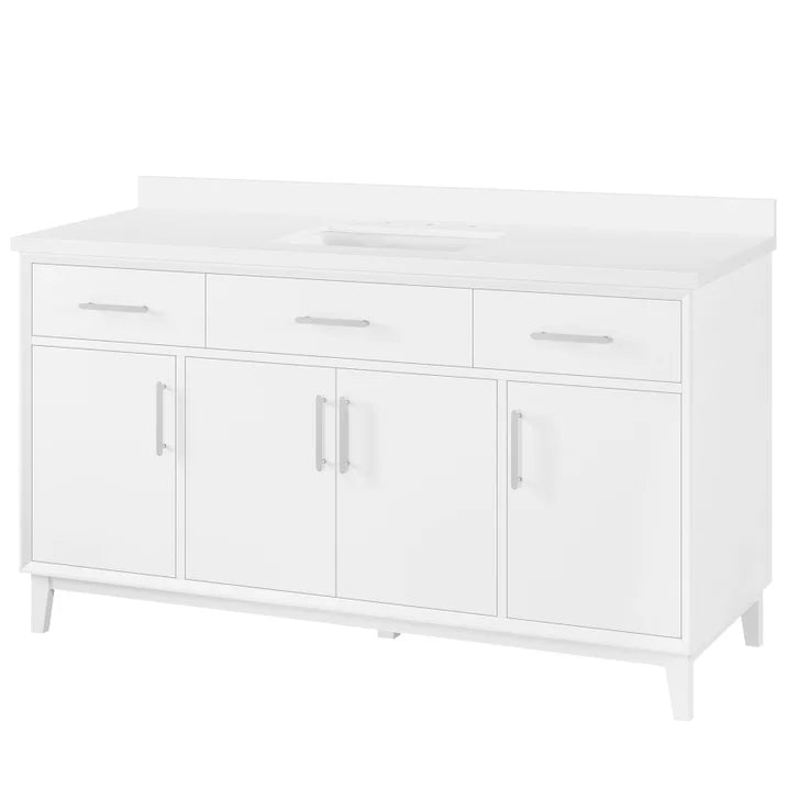 OVE Decors Jonah 60 in. Vanity with White Quartz Top
