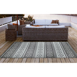 Viana Bahamas Collection Folk Indoor/Outdoor Reversible Area Rug