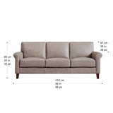Prospera Home Larsen Top Grain Leather Sofa