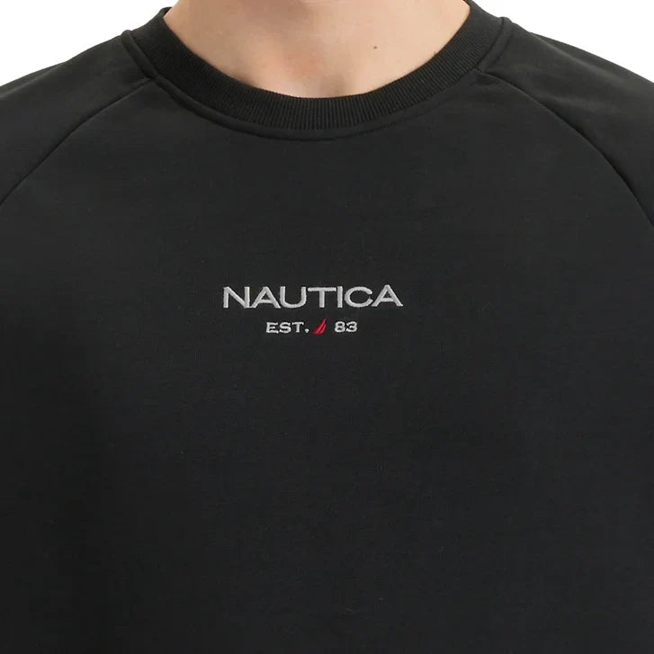 Nautica Men's Heavyweight French Terry Crew Neck Sweatshirt – Relaxed Fit Cotton Blend