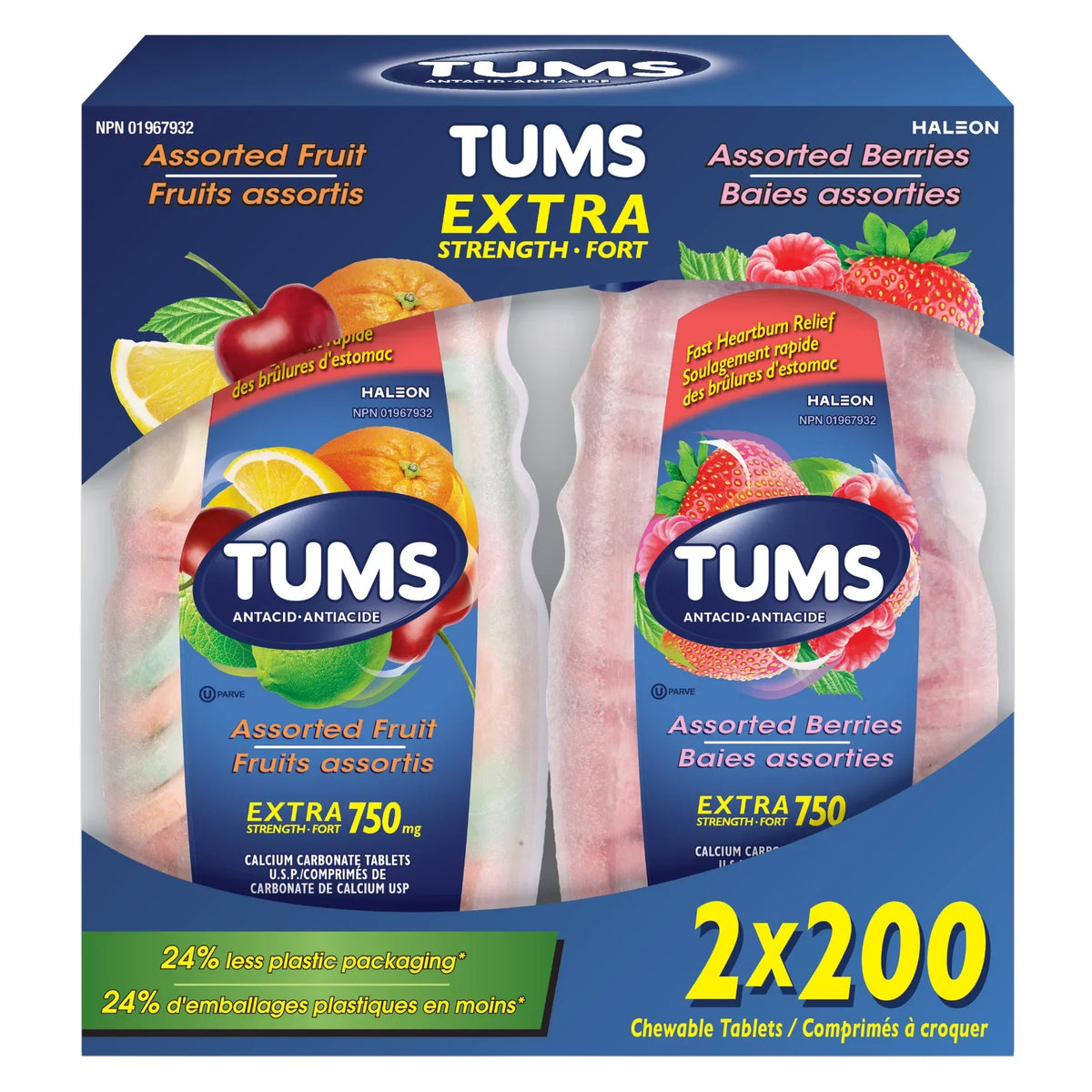 Tums Extra Strength, 2 x 200 tablets