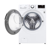 LG 5.2 cu ft. White Front Load Steam Washer with ThinQ Technology and Wi-Fi Enabled