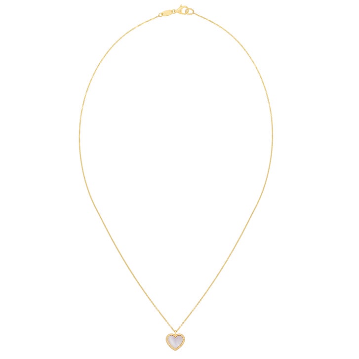 Heart Shaped Mother Of Pearl Pendant