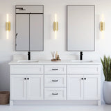 VanGo Willow Vanity in White with Quartz Countertop