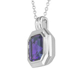 Octagon Cut Amethyst Pendant