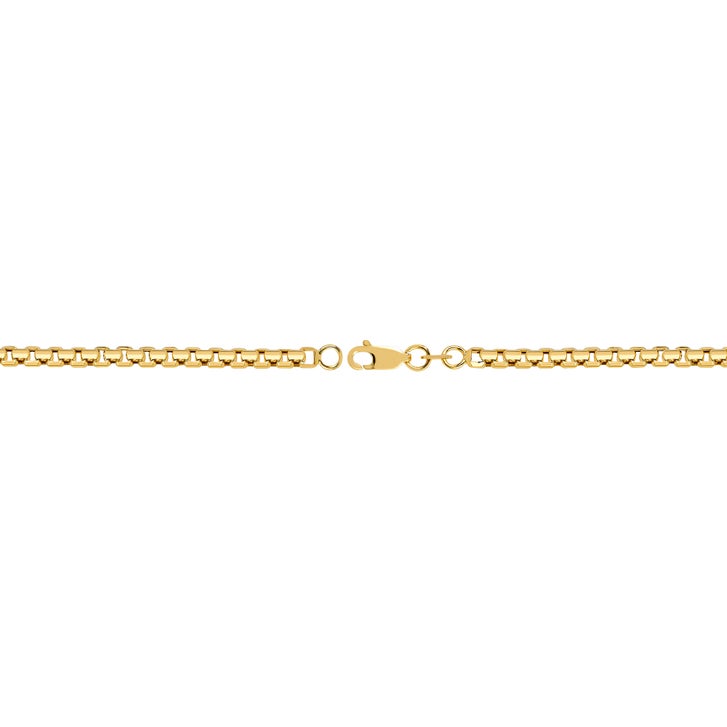 High Polish and Diamond Cut Round Box Chain