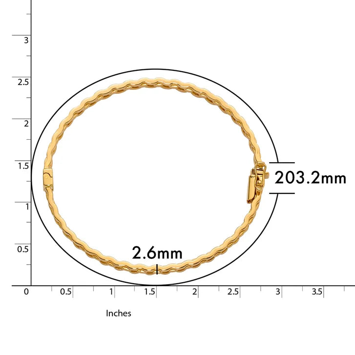 High Polish Bangle Bracelet in Yellow Gold
