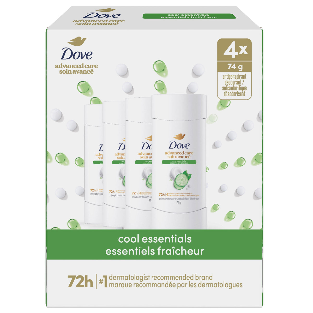 Dove Advanced Care Antiperspirant, 4-pack