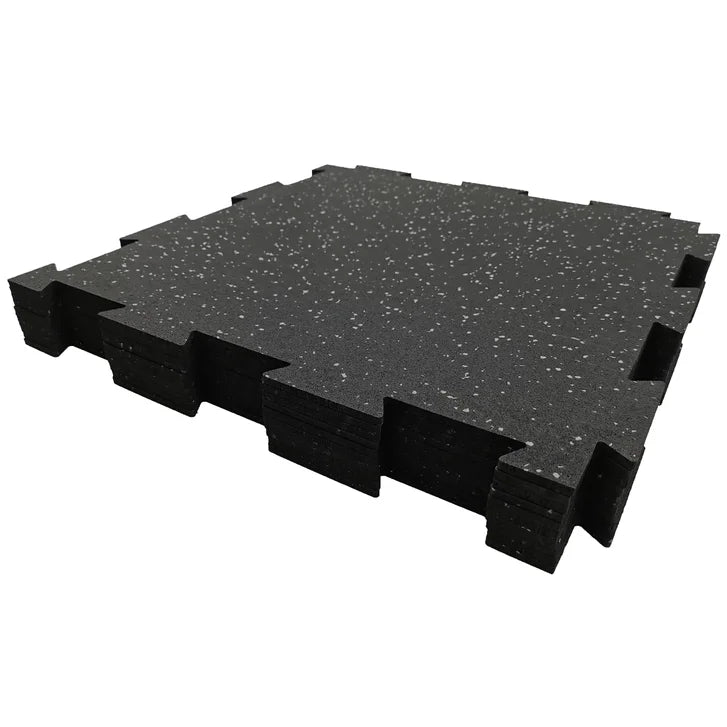 Rubber King Challenger Series Interlocking Floor Tiles, 10-pack