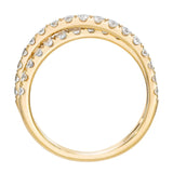 Round Brilliant Diamond Crossover Ring (0.90 ctw)