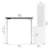 Bestar Upstand 4-piece L-shaped Workstation with Height Adjustable Desk