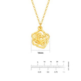 Flower Pendant in 24-kt Yellow Gold