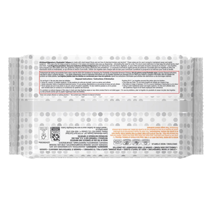 Kirkland Signature Flushable Wipes, 640 Wipes