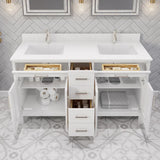 Studio Bathe Katie II Vanity in White Finish with Engineered Stone Countertop