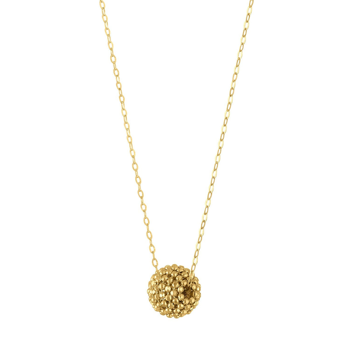 Beaded Ball Pendant in Yellow Gold