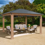 Yardistry Gazebo 12 ft. × 14 ft. with Aluminum Roof