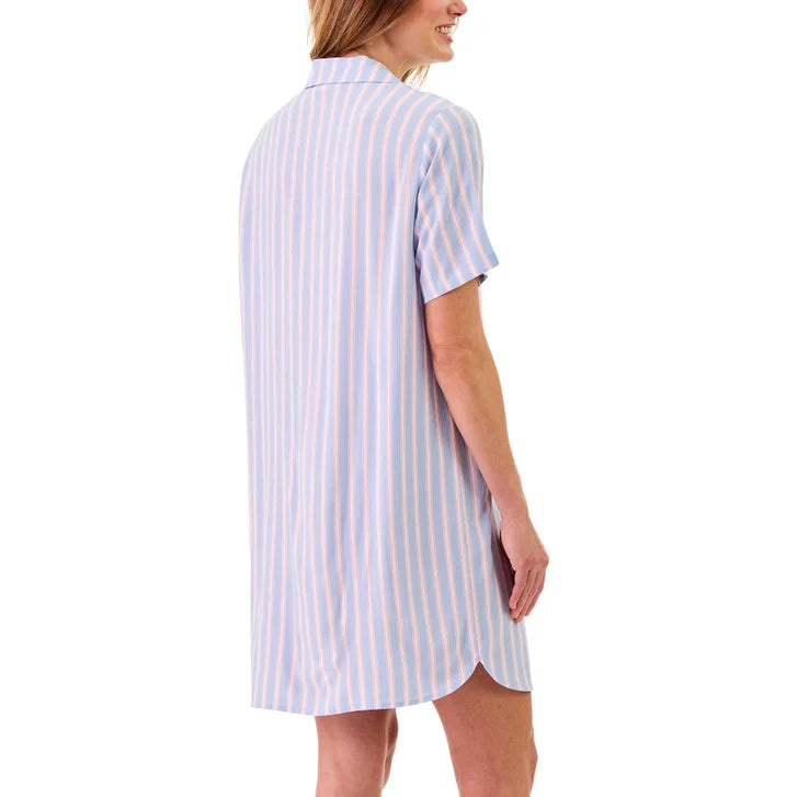 Martha Stewart Women's Notch Collar Nightshirt, 2-pack