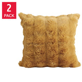 Oasis Home by Nemcor Luxe Faux Fur Decorative Pillow, 2-pack