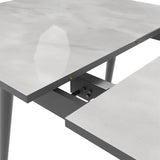 Liliosa 160.1 cm (63 in.) Extendable Dining Table with Glass Top