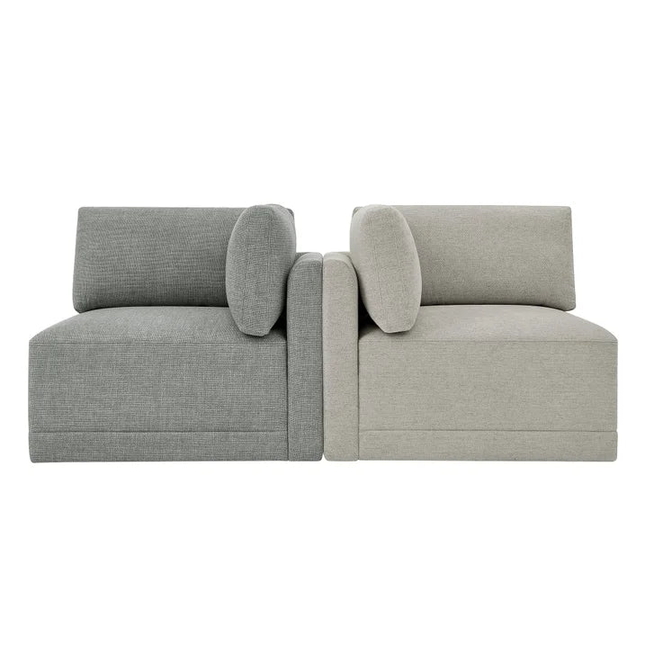 Thomasville Fallon 6-piece Modular Fabric Sectional with Ottoman