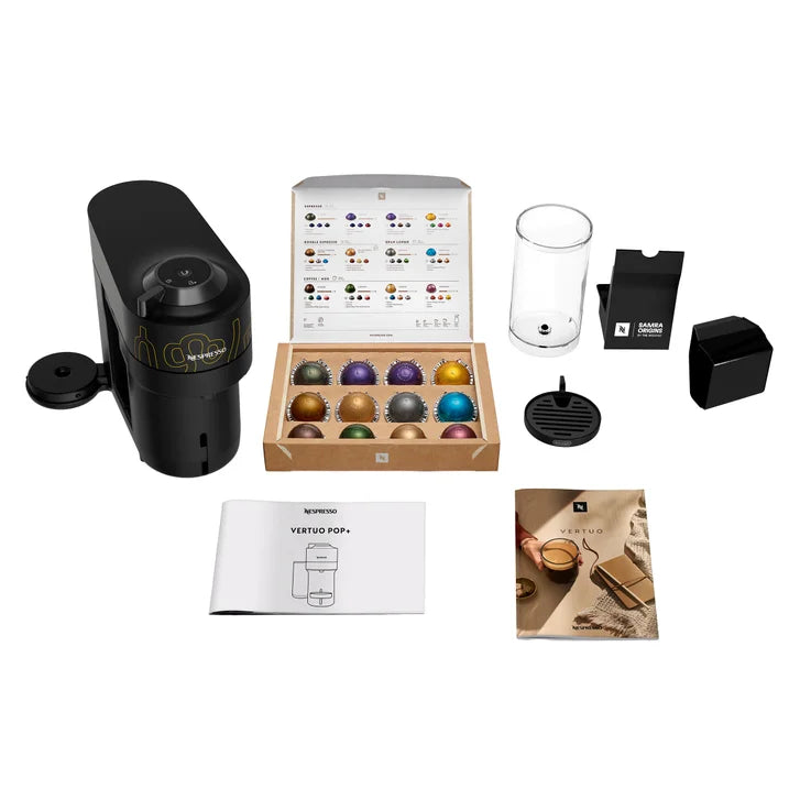Nespresso Samra Origins by The Weeknd Vertuo Pop+ Single Serve Coffee and Espresso Machine by De'Longhi, with $25 Nespresso Coffee Voucher