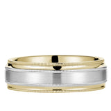 Two Tone Gold Men’s Wedding Band