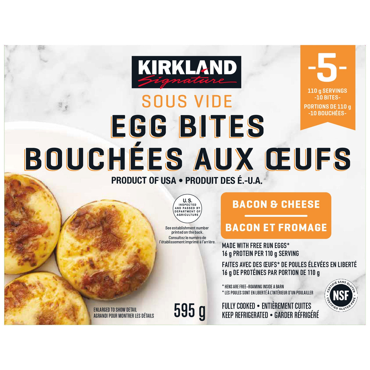 Kirkland Signature Bacon & Cheese Egg Bites, 595 g