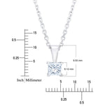 Princess Cut Diamond Solitaire Pendant (0.70 ct)