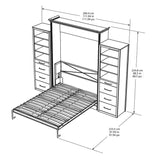 Bed & Room Porter Queen Wall Bed with 2 Side Towers