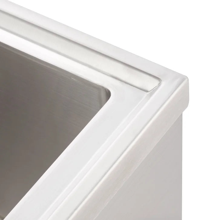 TRINITY Stainless Steel Utility Sink with Shelf and Pullout Faucet