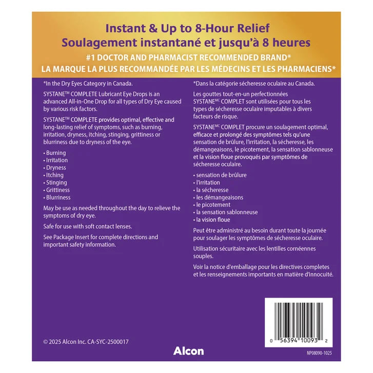 Systane Complete-lubricant Eye Drops, 3 × 10 mL Bottles