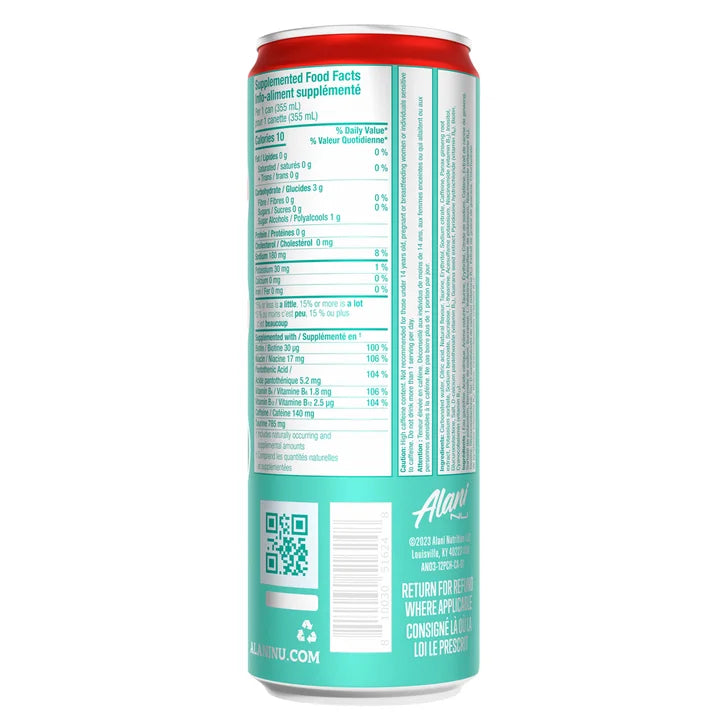 Alani Nu Juicy Peach Energy Drink, 355 ml, 12-pack