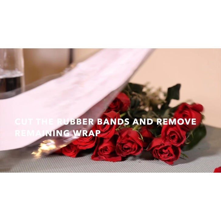 Roses, 48 Stems - Red & White