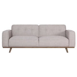 Fabric Sofa with Solid Oak Base