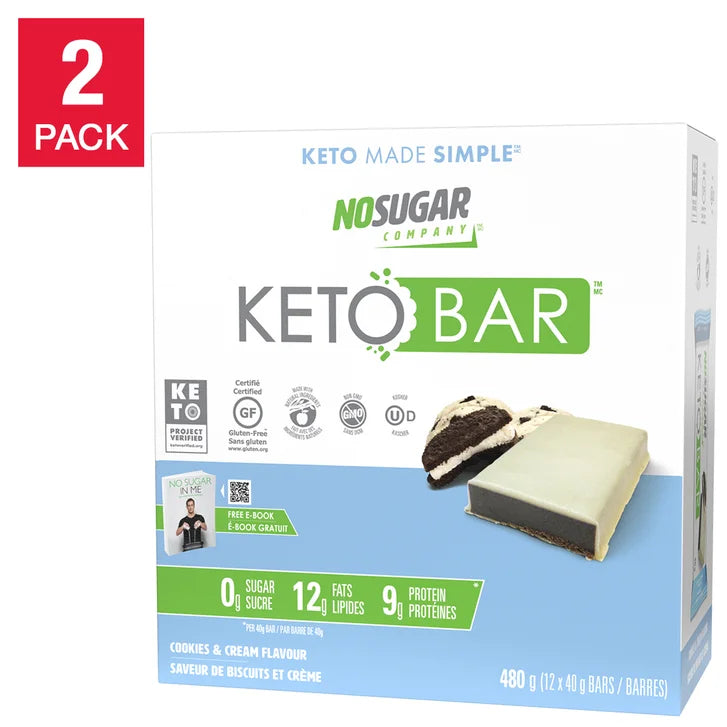 No Sugar Keto Bar, Bars, 2 × 480 g